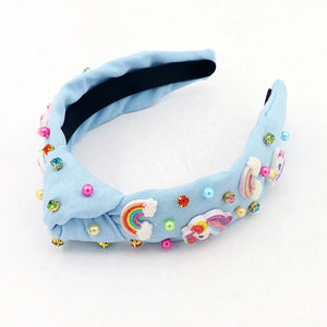 Poppyland Girls Head Band - Over the Rainbow