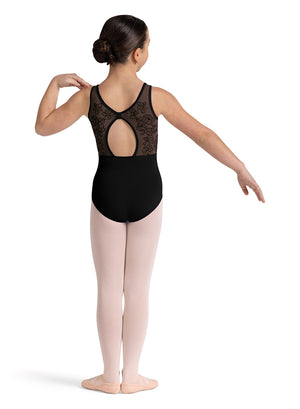 Bloch Girls Embroidered Key Hole Tank Leo - CL50005