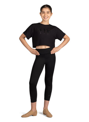 Mirella Glow Print Pirouette Youth Cropped T (More Colours)