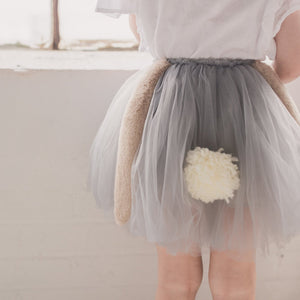 Bluish Baby Bunny Tutu - Taupe and Grey