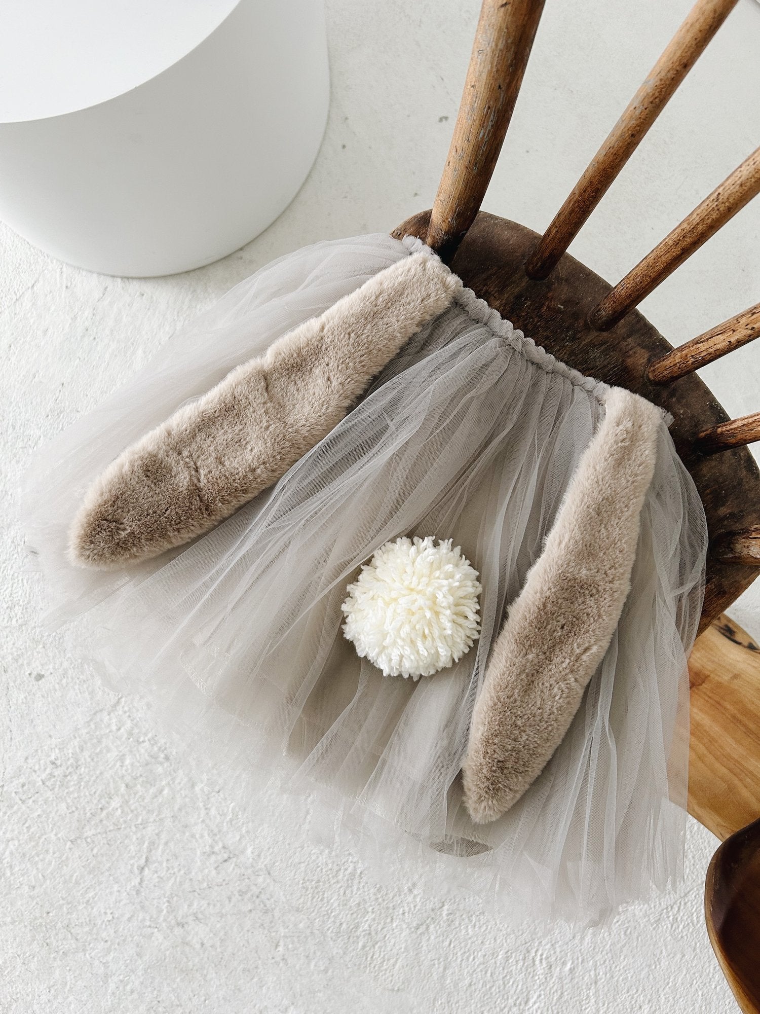 Bluish Baby Bunny Tutu - Taupe and Grey