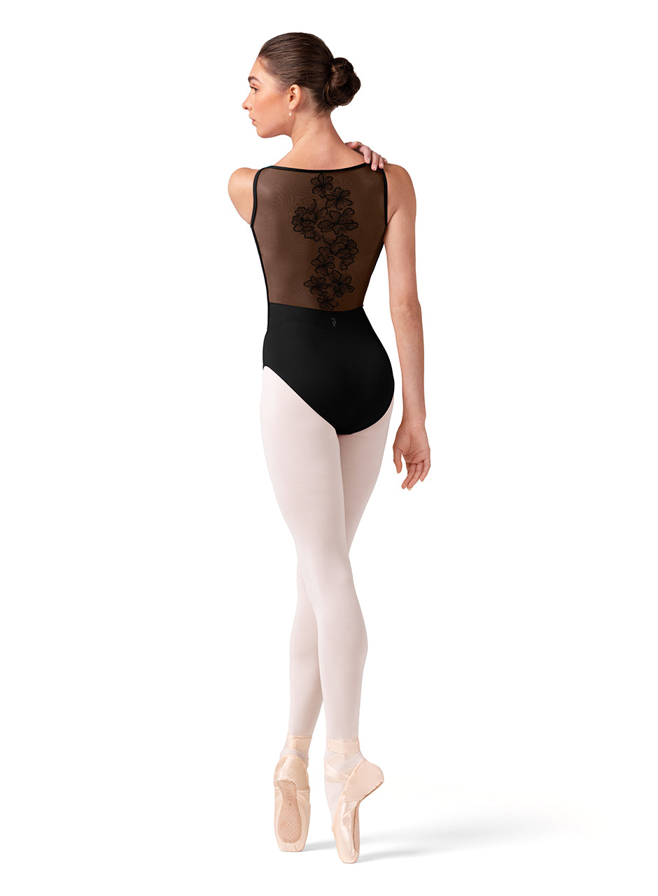 Bloch Ladies Embroidered Boat Neck Leo - L40004