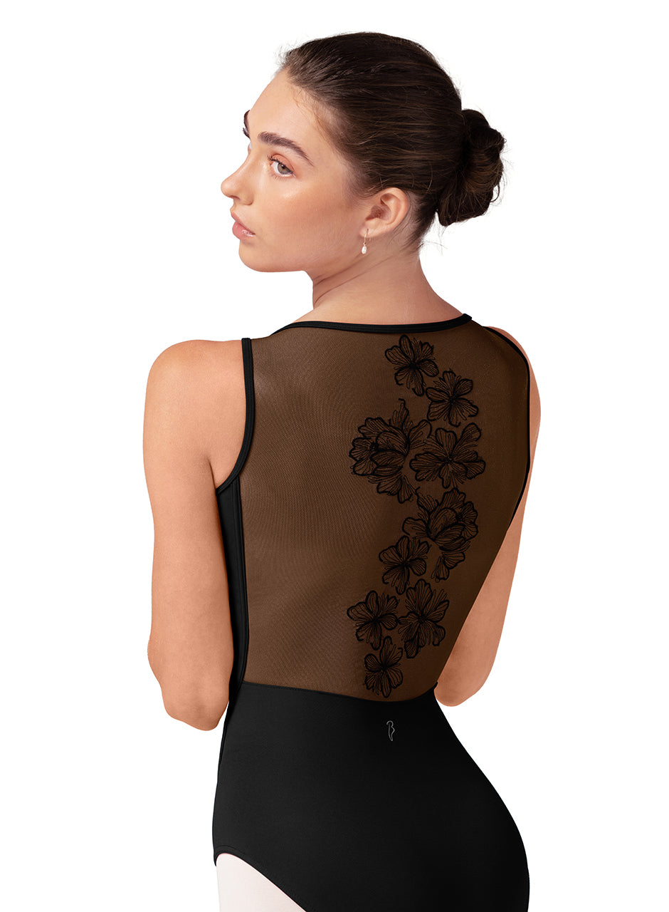 Bloch Ladies Embroidered Boat Neck Leo - L40004