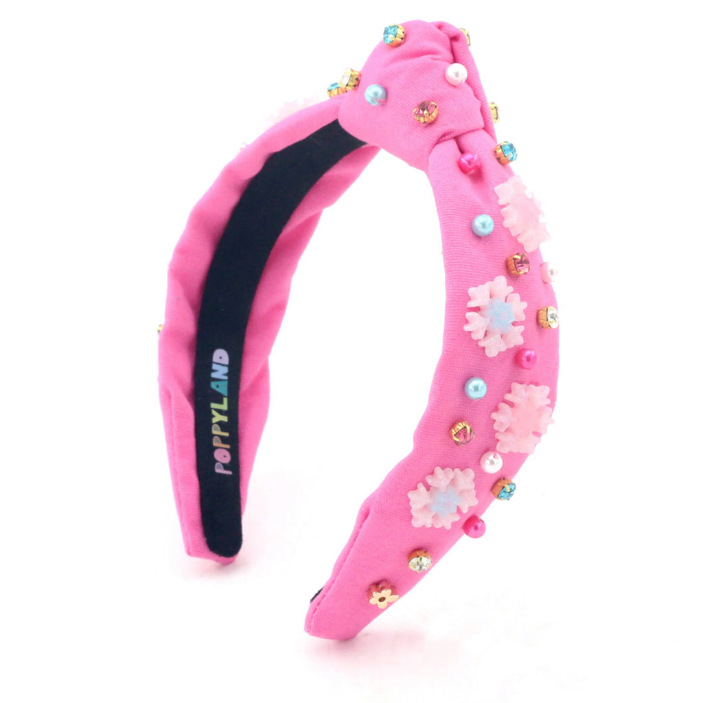 Poppyland Girls Head Band - Snowflake Sparkles Headband