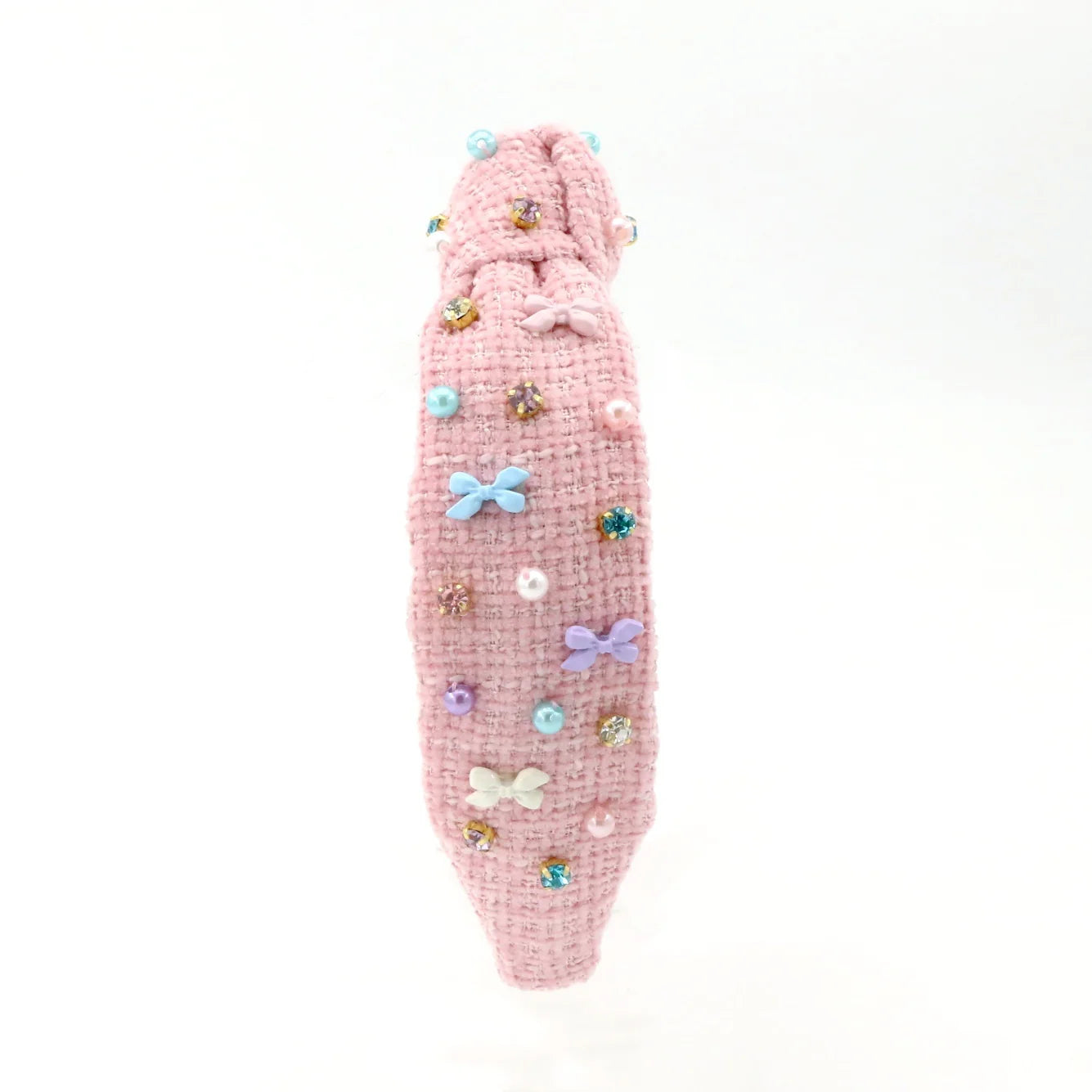 Poppyland Girls Headband - Tweed Bow Multi