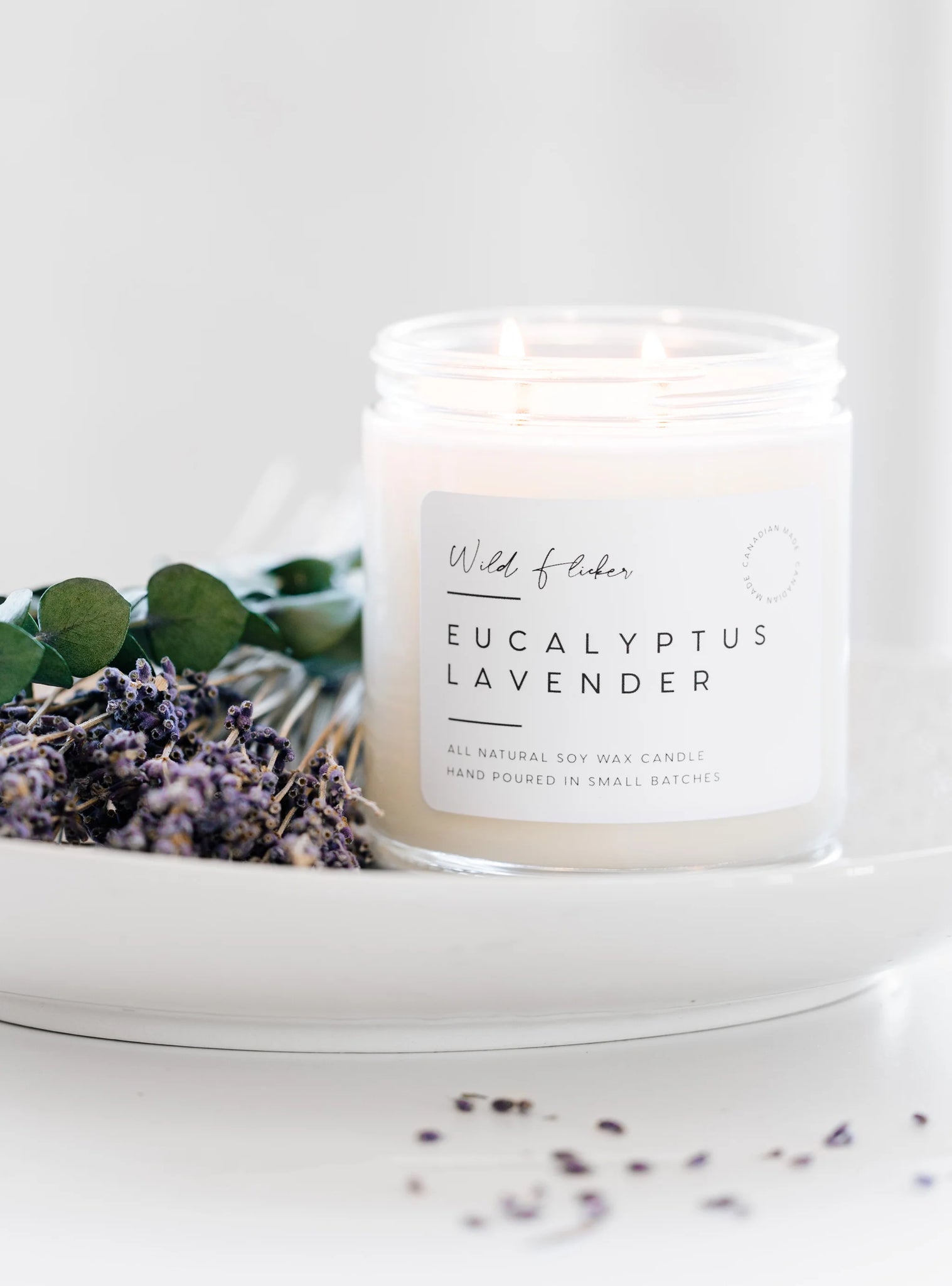 Wild Flicker Eucalyptus Lavender Soy Wax Candle - Single Wick