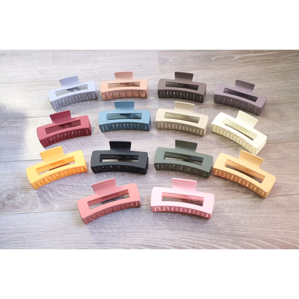 LARGE Hair Claw Rectangle Hair Clips